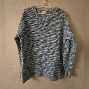 Isabel Maternity by Ingrid & Isabel Gray and Blue Crewneck Sweater